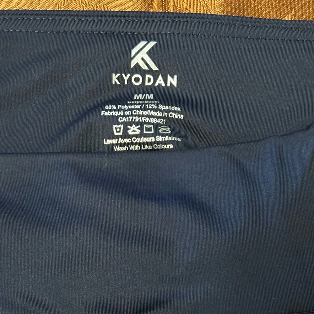 Kyodan Colorblock Gym Leggings Woman’s Black/Gray /Mauve Size Medium EUC - Picture 5 of 6